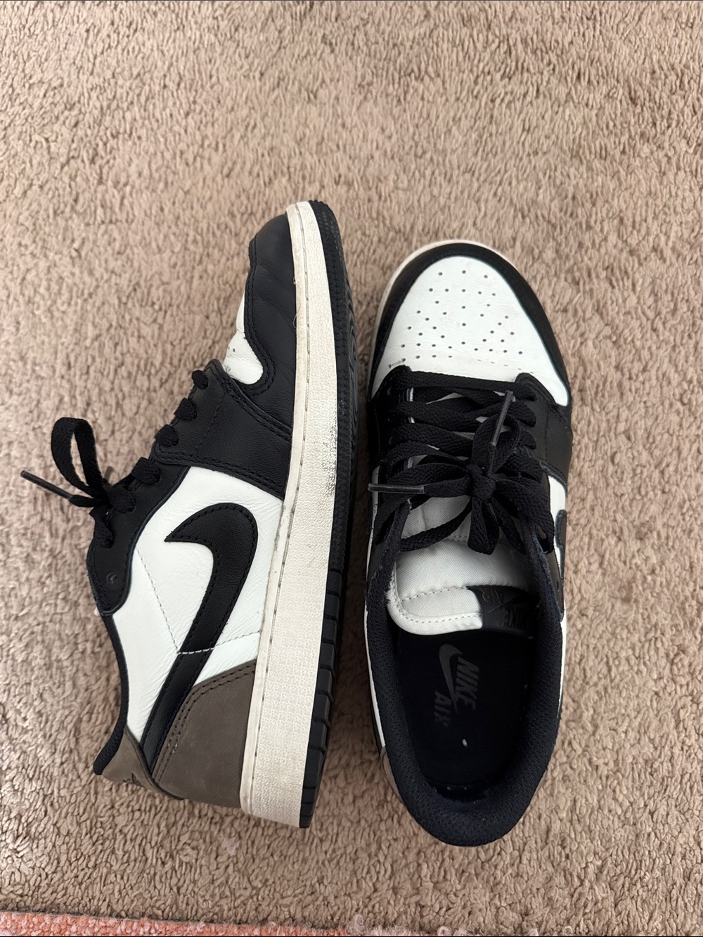 Nike Black, White & Brown Low-Top Sneakers